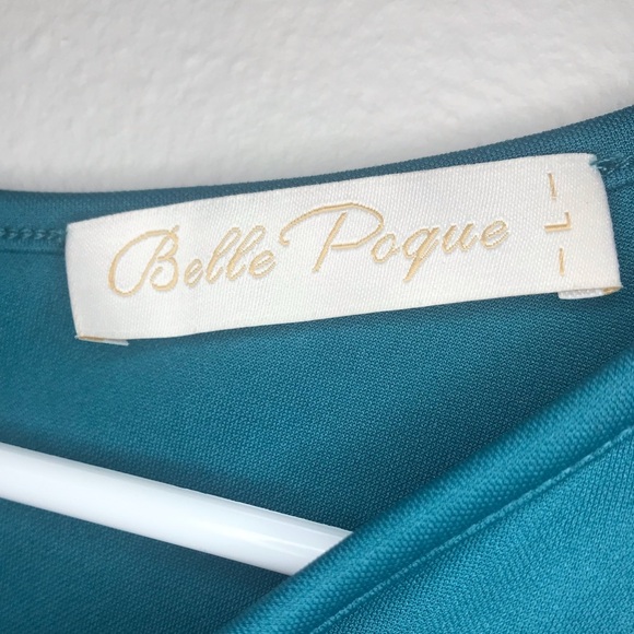 Women's Ruched Bow Tie A Line Vintage Formal Work Dress - Picture 3 of 5